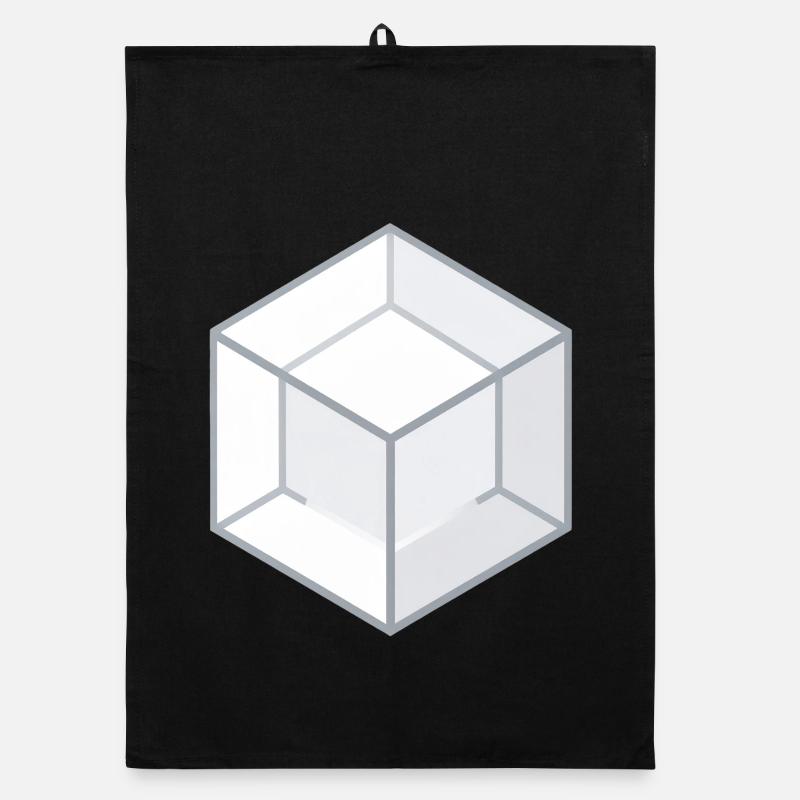 Style de ligne de cube géométrique 3D Torchon bio
