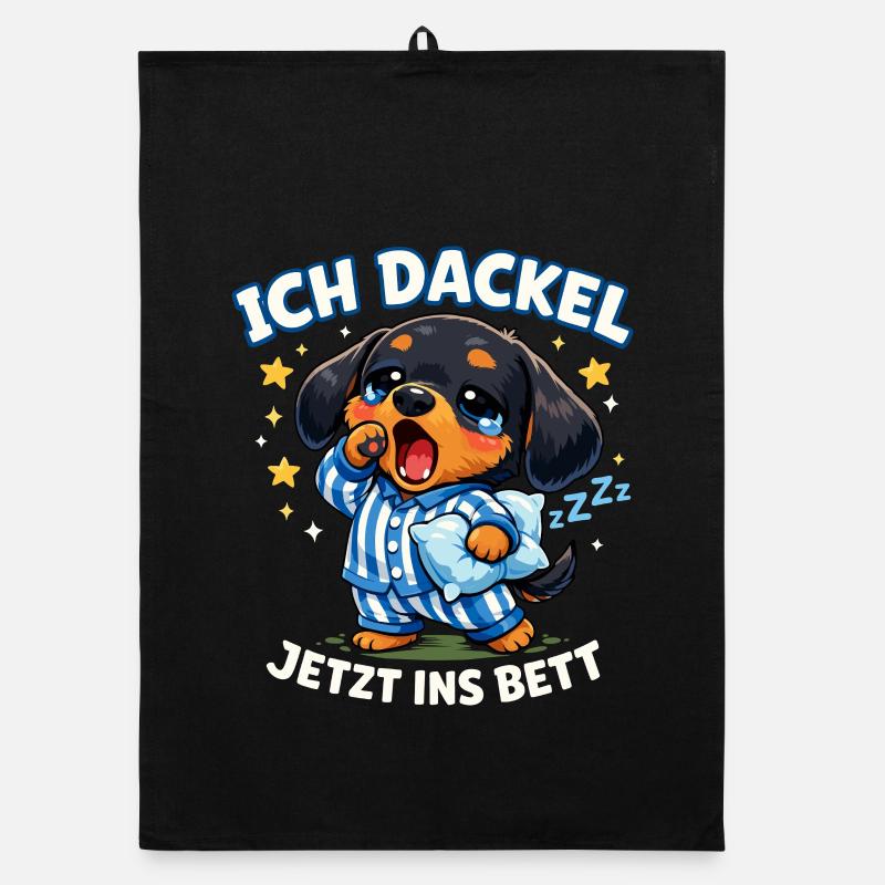 Dackel Hunde Geschenke Kleidung Ich dackel jetzt  Organic Geschirrtuch
