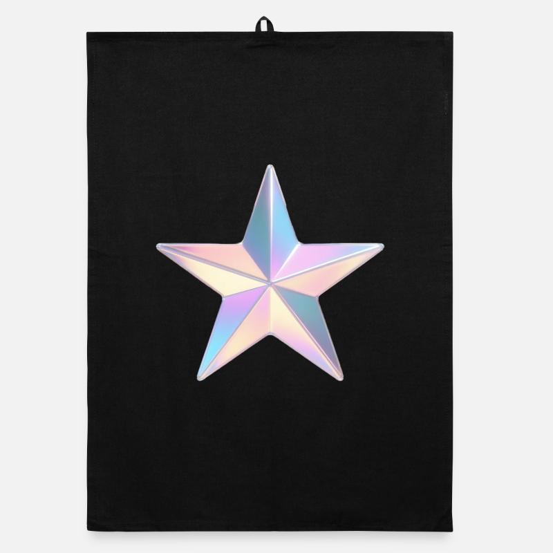 Étoile irisée pastel Torchon bio