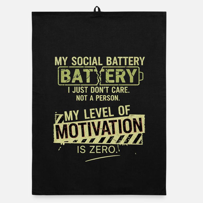 Zero Motivation Social Battery Organic dish towel