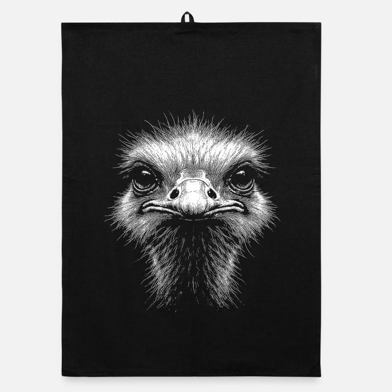 Ostrich Head Organic dish towel
