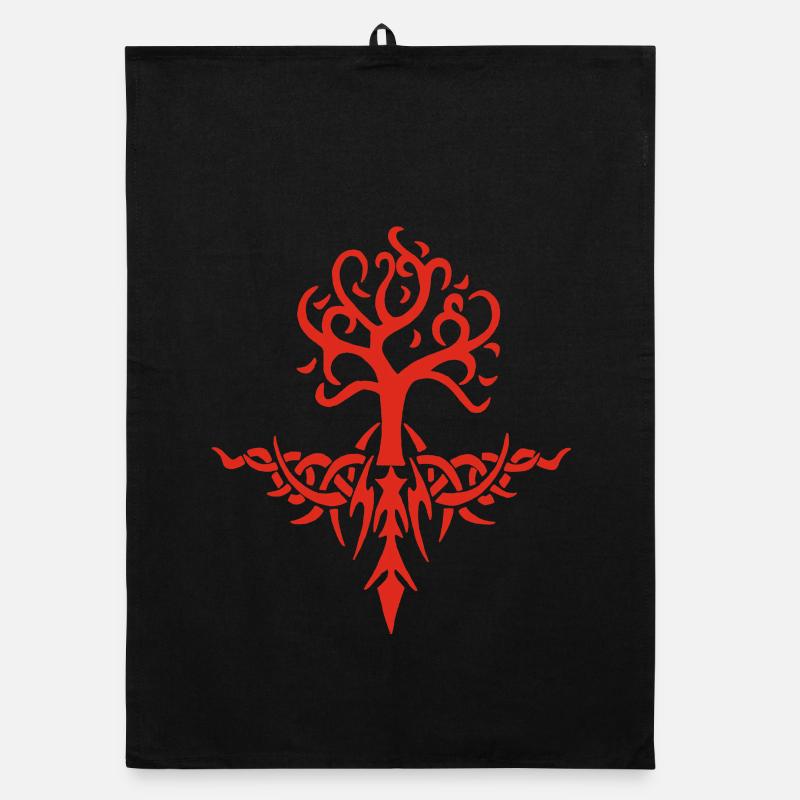 Red Thorny Tree Organic dish towel