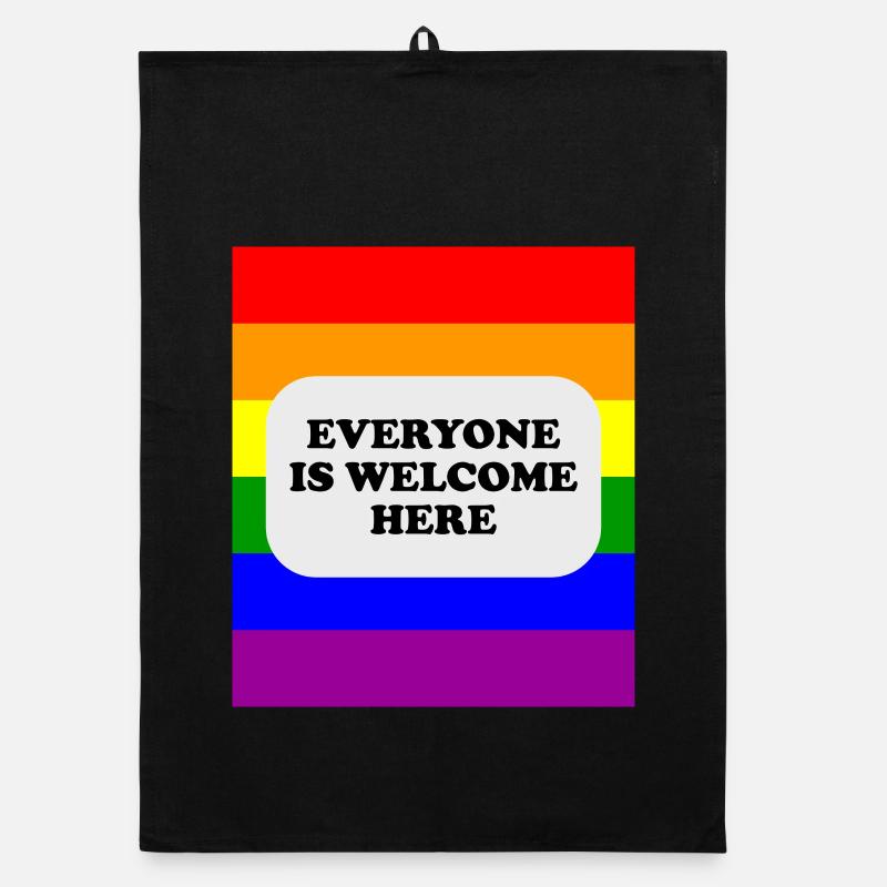 LGBT safe space rainbow flag Organic dish towel
