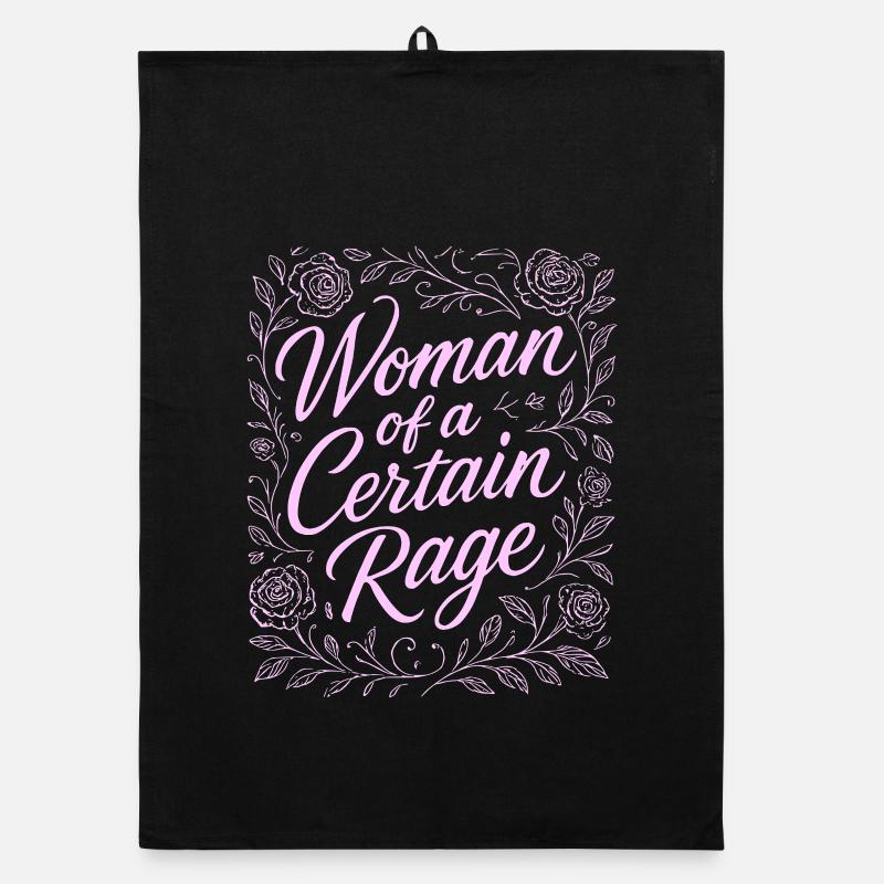 Femme d’une certaine rage Design Rose Torchon bio