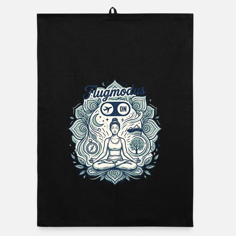 Meditation Flugmodus Organic Geschirrtuch