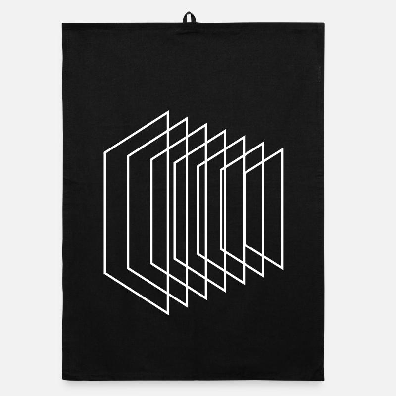 Perspective Grid Lines Organic dish towel