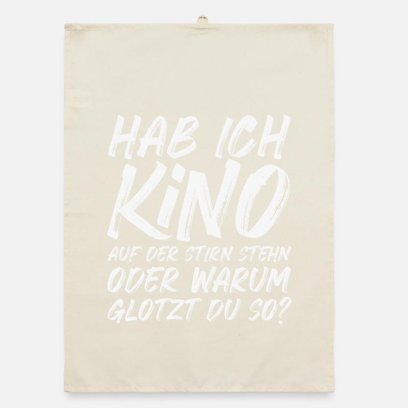 Kino auf der Stirn stehn oder warum glotzt du so? Organic Geschirrtuch