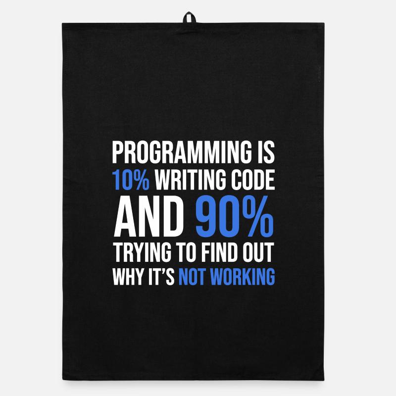 Code Debugging Humor T-Shirt Design Organic Geschirrtuch