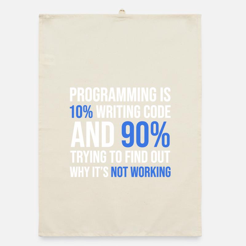 Débogage de code Humour T-shirt Design Torchon bio