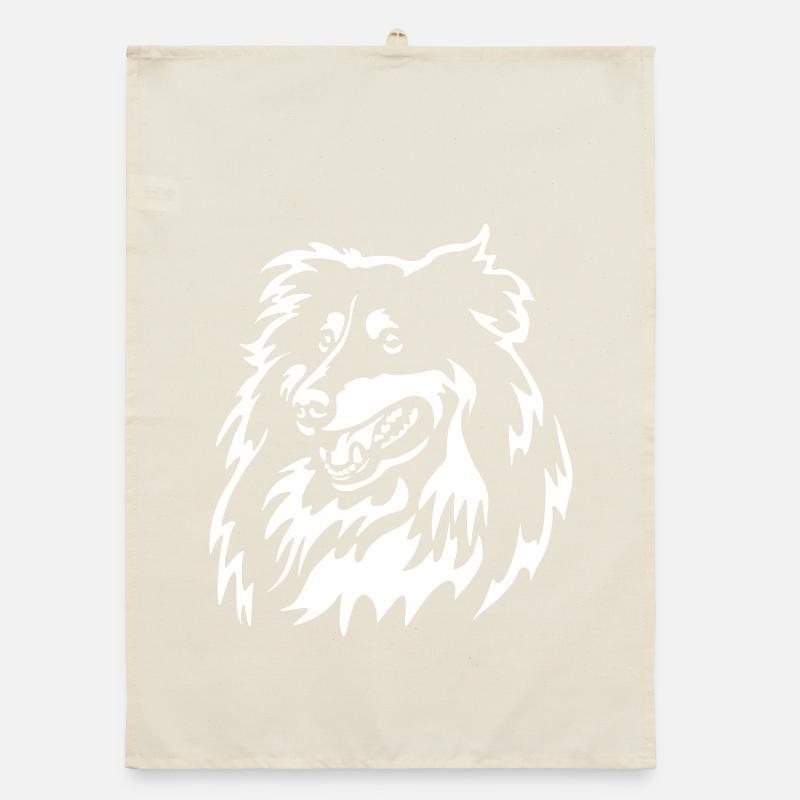 Sheltie Head « Black Edition » Torchon bio