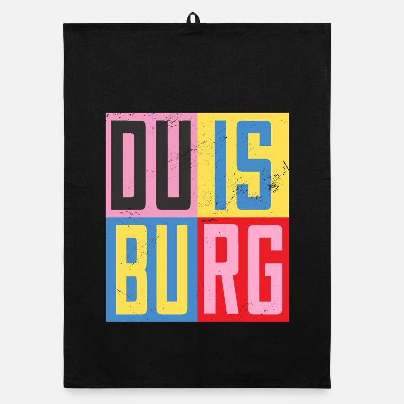 Duisburg Städte Design Organic Geschirrtuch
