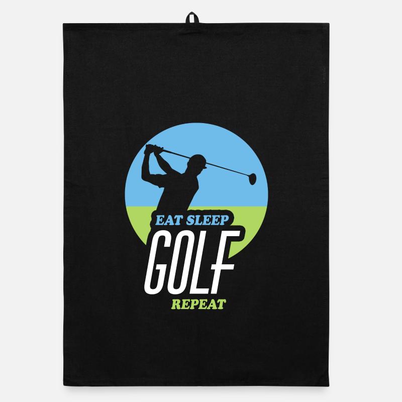 Eating, Sleeping, Golfing, Repeating Organic dish towel