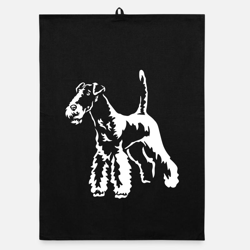 Fox Terrier "Black Edition" Organic dish towel