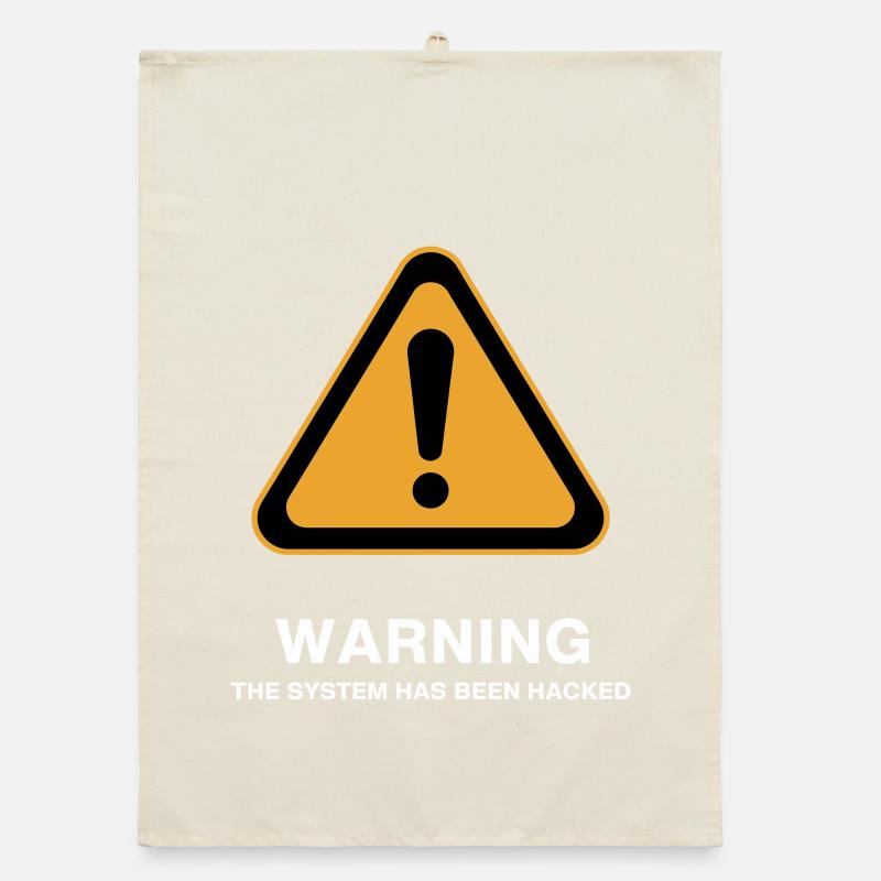 Icône d’avertissement du système piraté Torchon bio