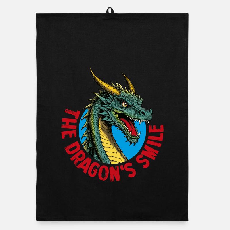 Lächelnder Drache Organic Geschirrtuch