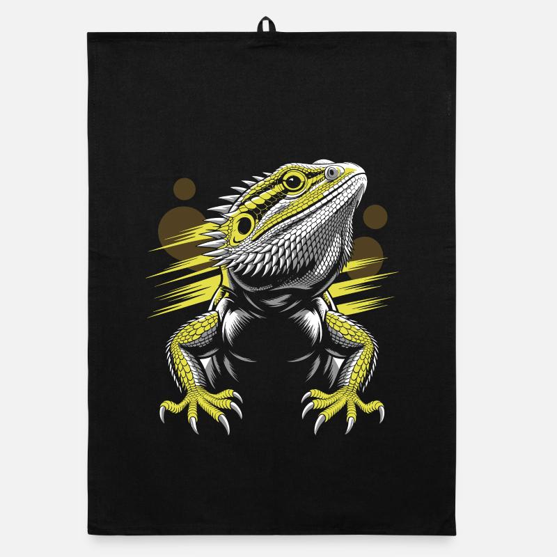 Dragon Head Bearded Dragon Lizard Organic dish towel