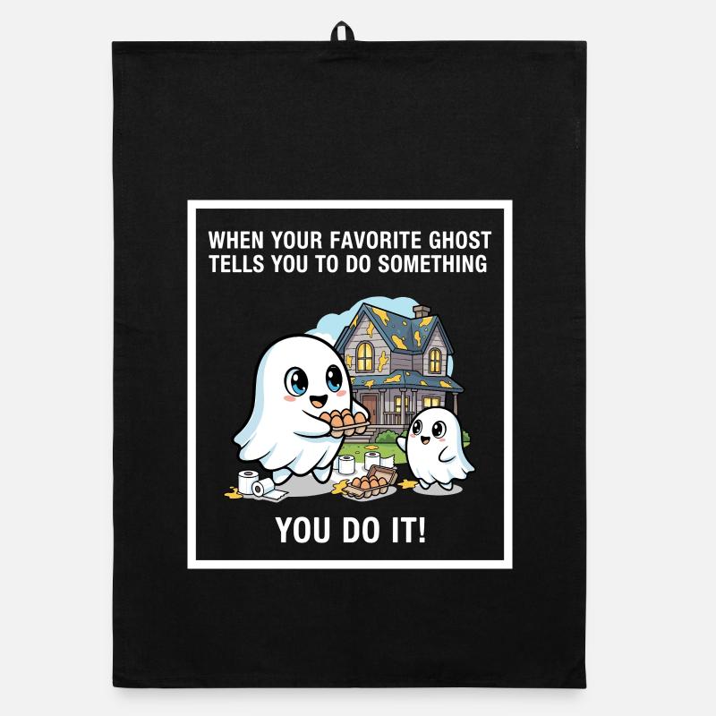 My favorite ghost Organic dish towel