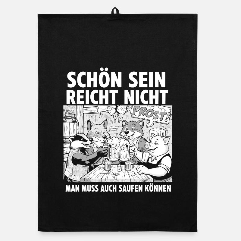 Prostfreunde am Biertisch Organic Geschirrtuch