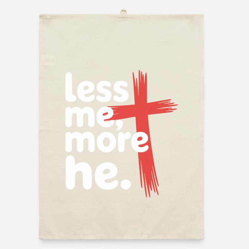 Moins moi plus Il Foi chrétienne Torchon bio