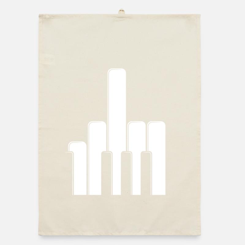 Klaviertasten Mittelfinger Organic Geschirrtuch