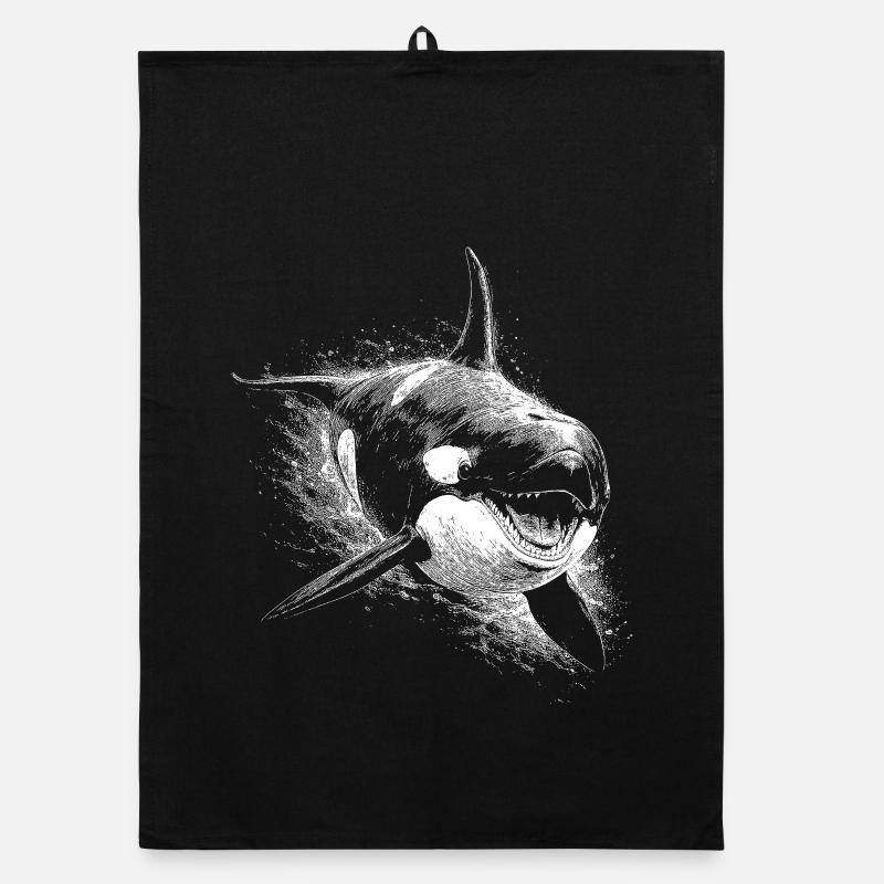 Killer whale Organic dish towel