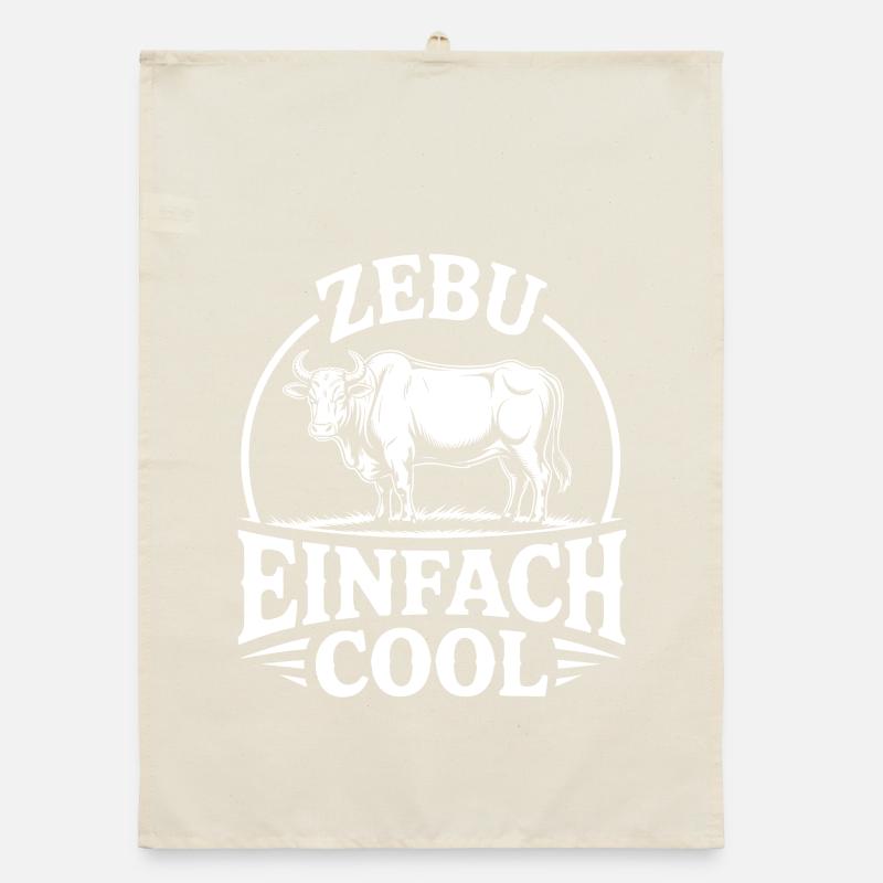 Zebu Einfach Cool Logo Organic Geschirrtuch