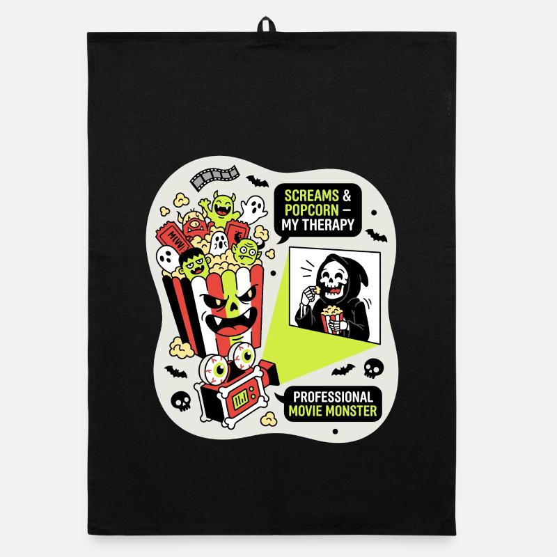 Popcorn Monster Therapy Organic dish towel
