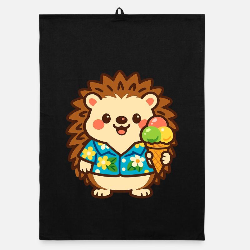 Igel mit Eis im Hawaii-Stil Organic dish towel