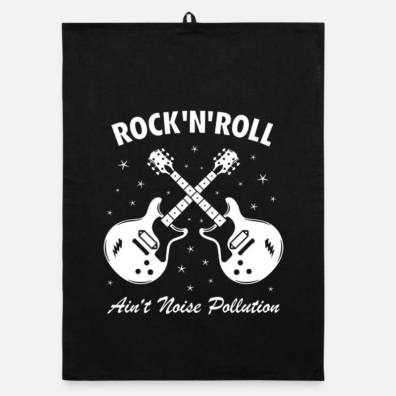 Rock 'N' Roll Ain't Noise Pollution Organic dish towel