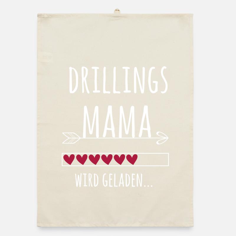 werdende Mama Drillinge Schwangerschaft Geschenk Organic Geschirrtuch