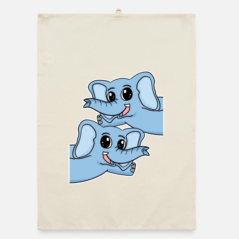 Éléphant éléphant Torchon bio