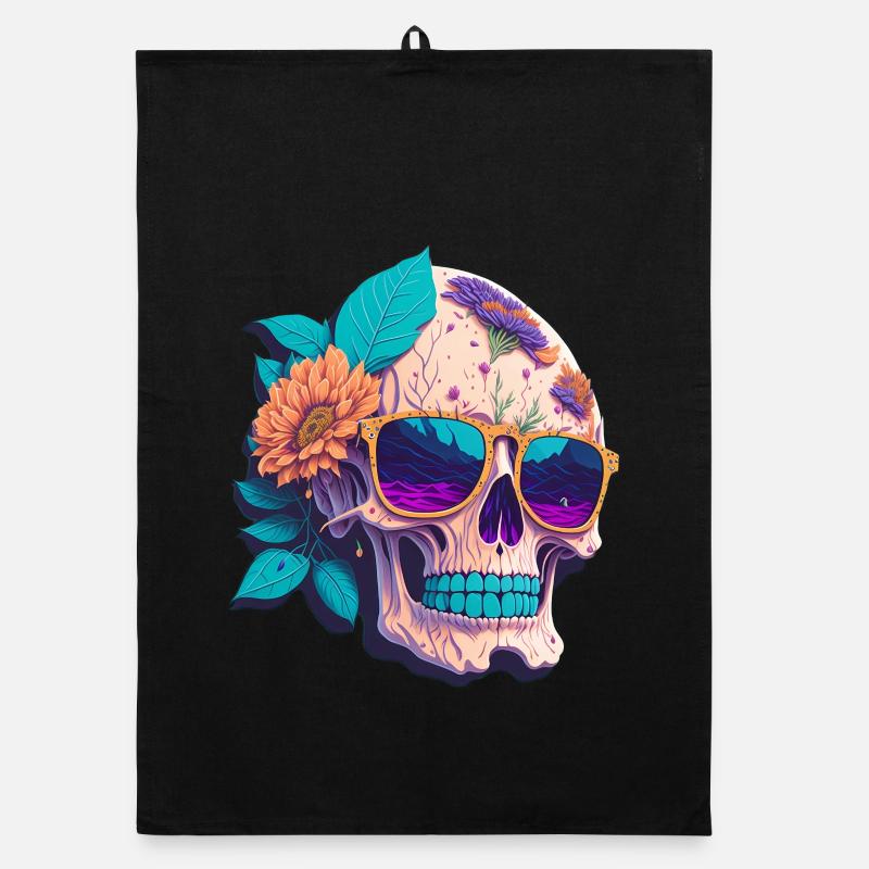 Skull Organic dish towel