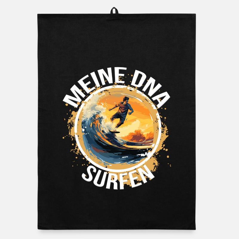 Meine DNA - Surfen Organic Geschirrtuch