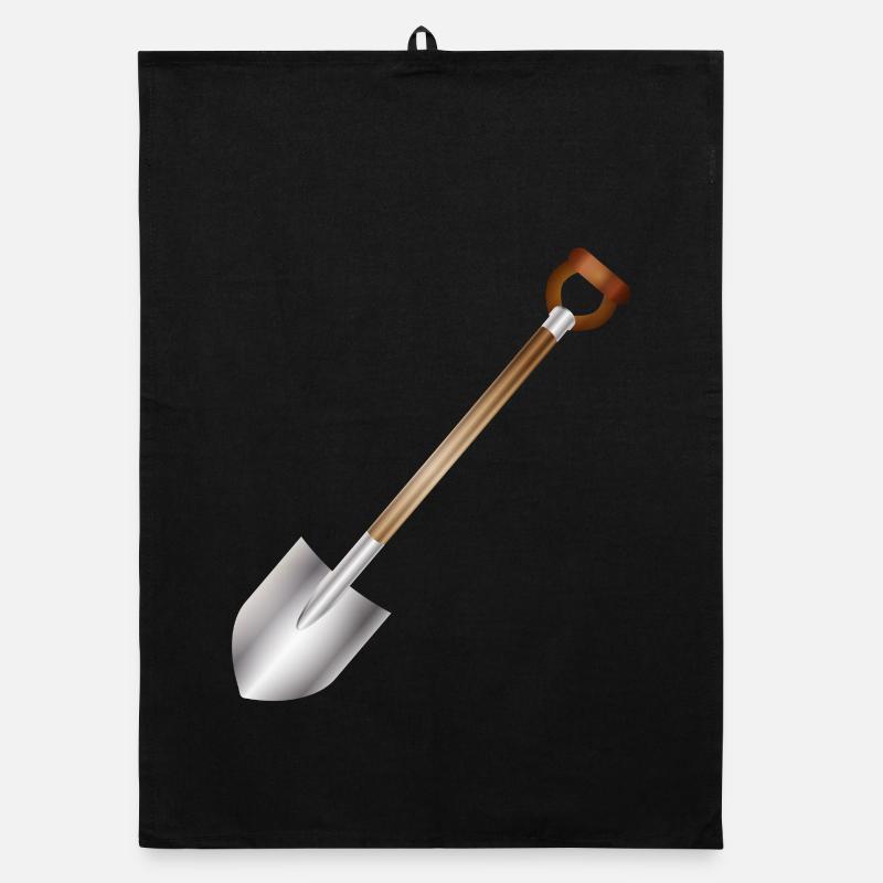 Bêche classique – motif d’outils de jardin et de construction Torchon bio