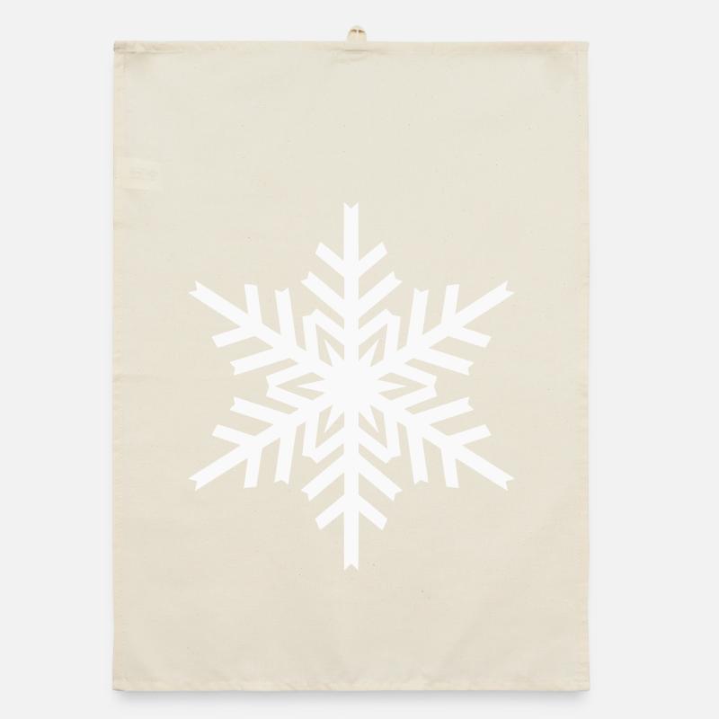 Geometric Snowflake Organic dish towel