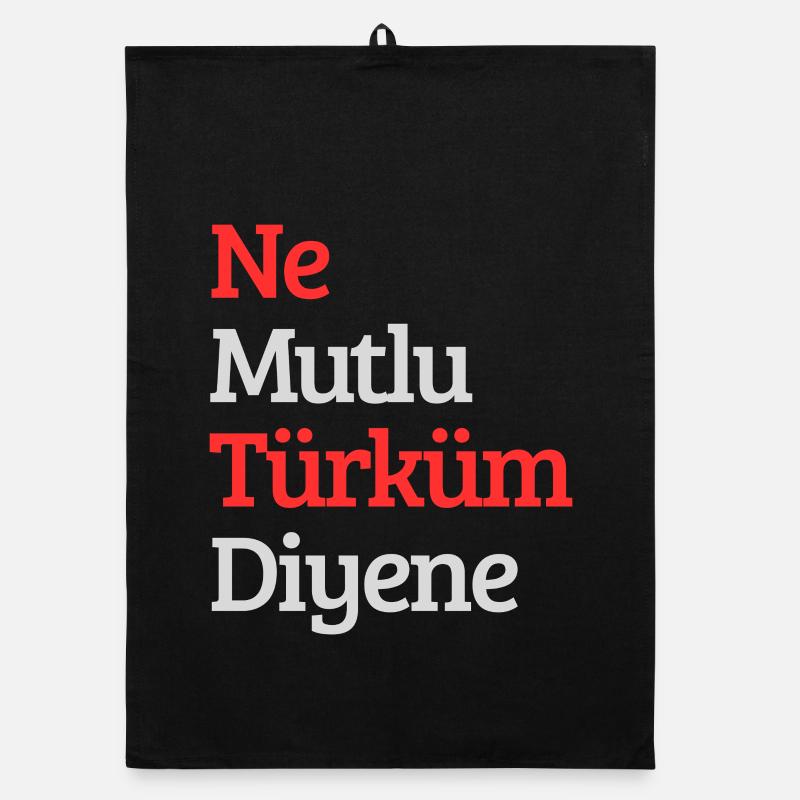 Turkei Design  - Organic Geschirrtuch - Schwarz
