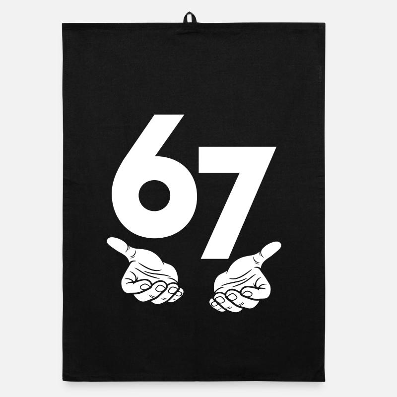 6 7 - Organic Geschirrtuch - Schwarz