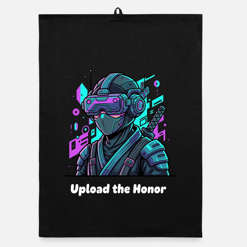 Cyber Ninja VR Krieger Organic Geschirrtuch