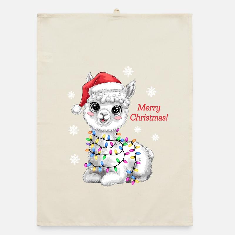 Pull de Noël en alpaga, drôle, mignon Torchon bio