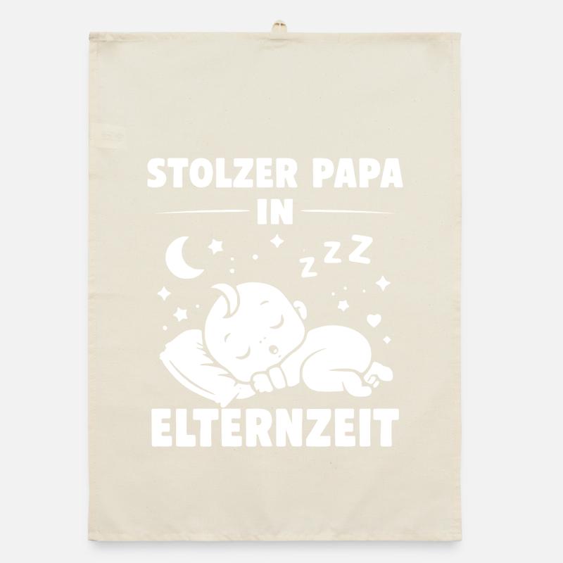 Stolzer Papa in Elternzeit Organic Geschirrtuch