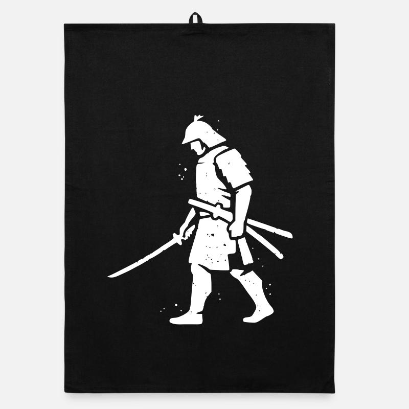 Wandering Ronin Samurai Hat Vector Organic dish towel