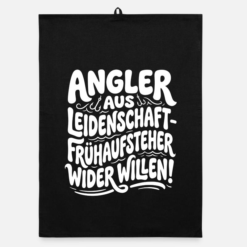 Passionate anglers – early risers Organic dish towel
