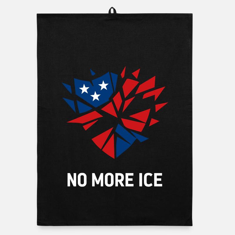 Stoppt die Abschiebung Protest Herz Organic Geschirrtuch