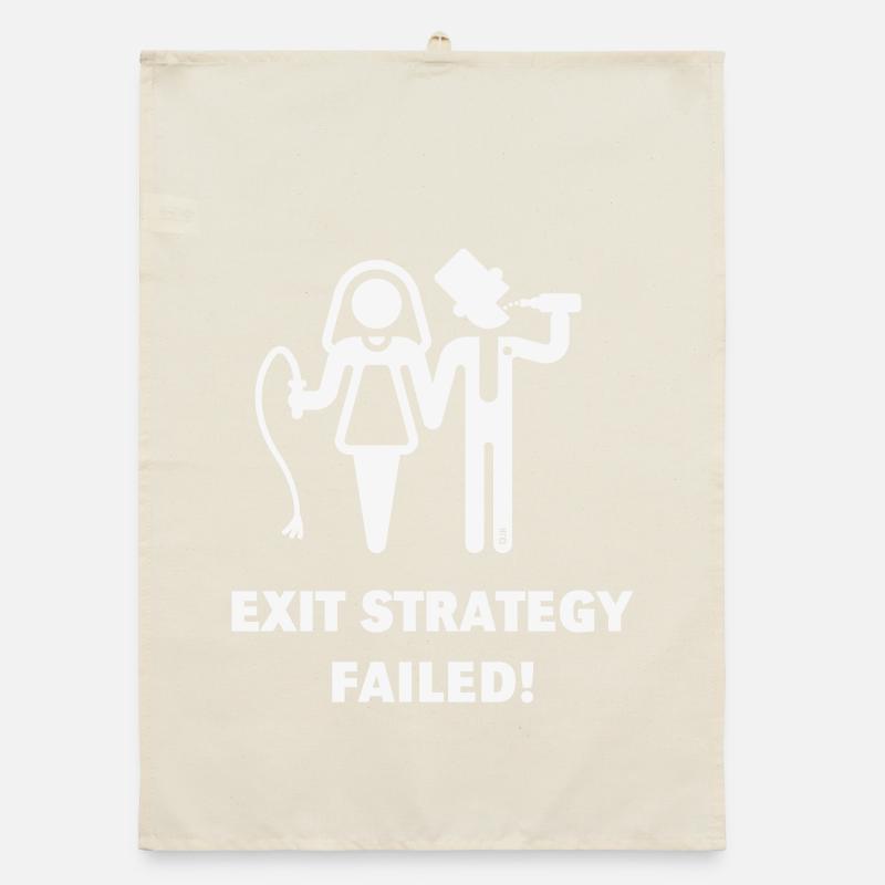 Exit Strategy Failed! (JGA Bräutigam Game Over W) Organic Geschirrtuch