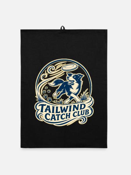 TAILWIND CATCH CLUB Dog - Organic dish towel - black - Front