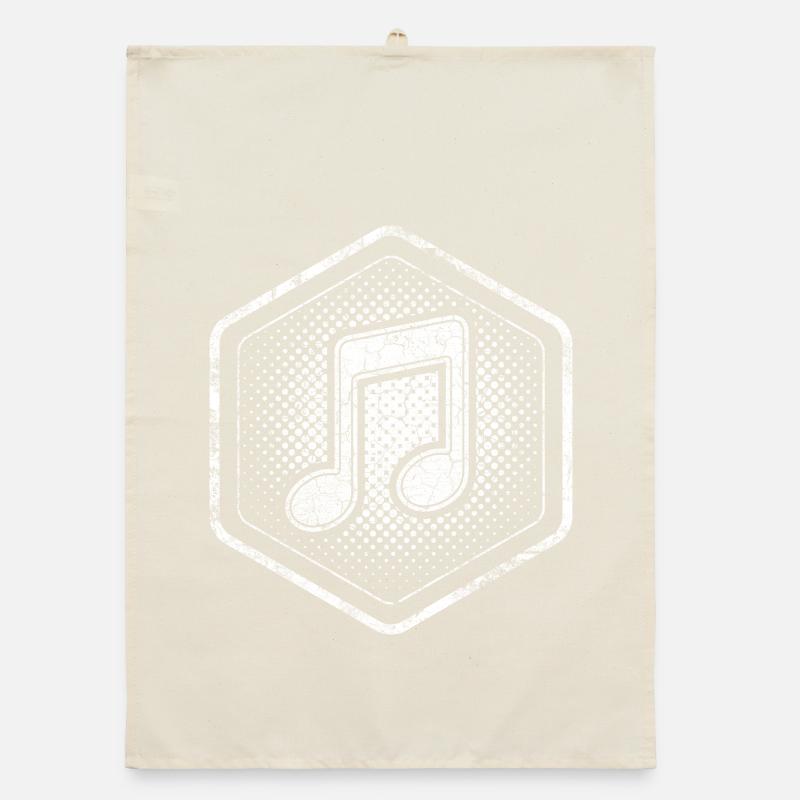 Music note Hexagon logo with cool effect Organic dish towel
