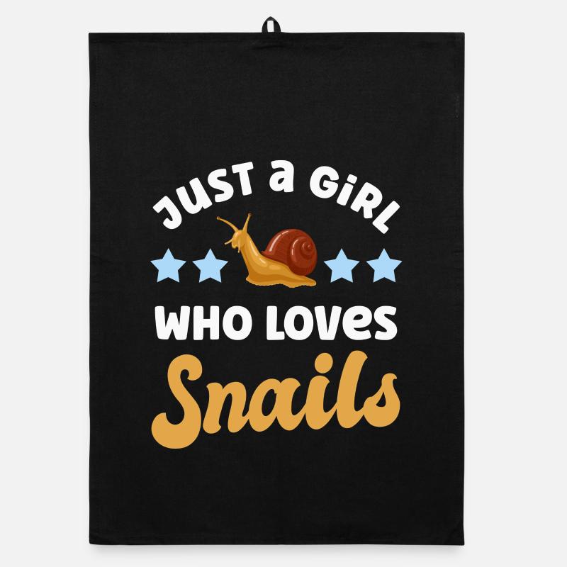 Snail snails Organic dish towel