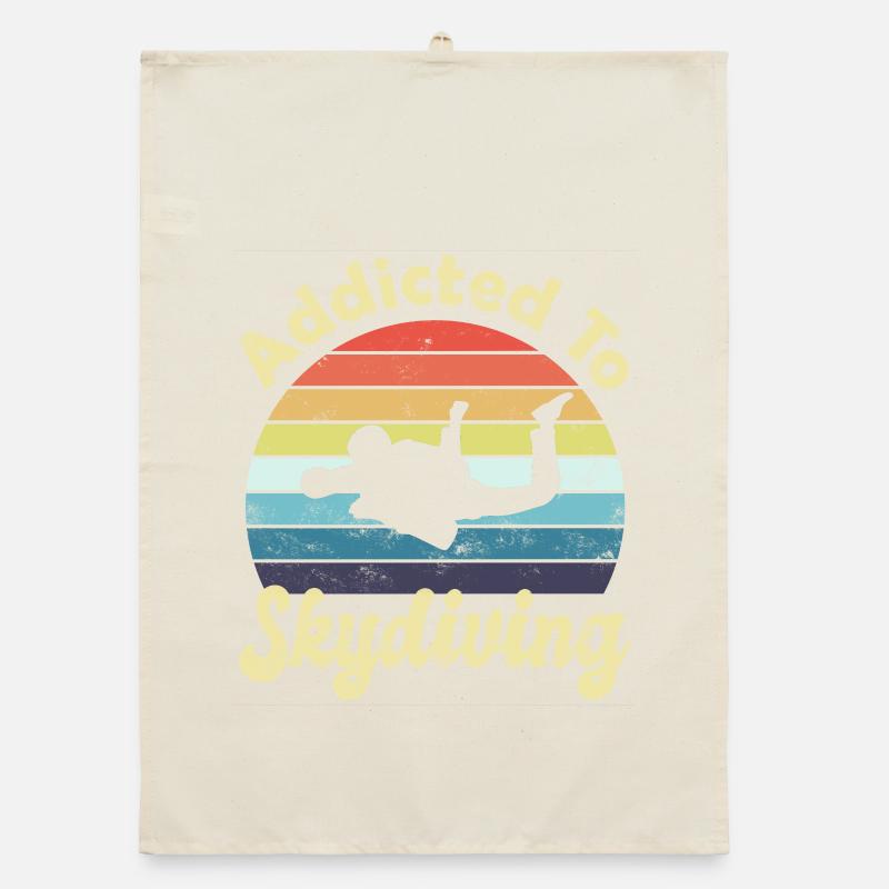 Skydiving Skydivers Organic dish towel