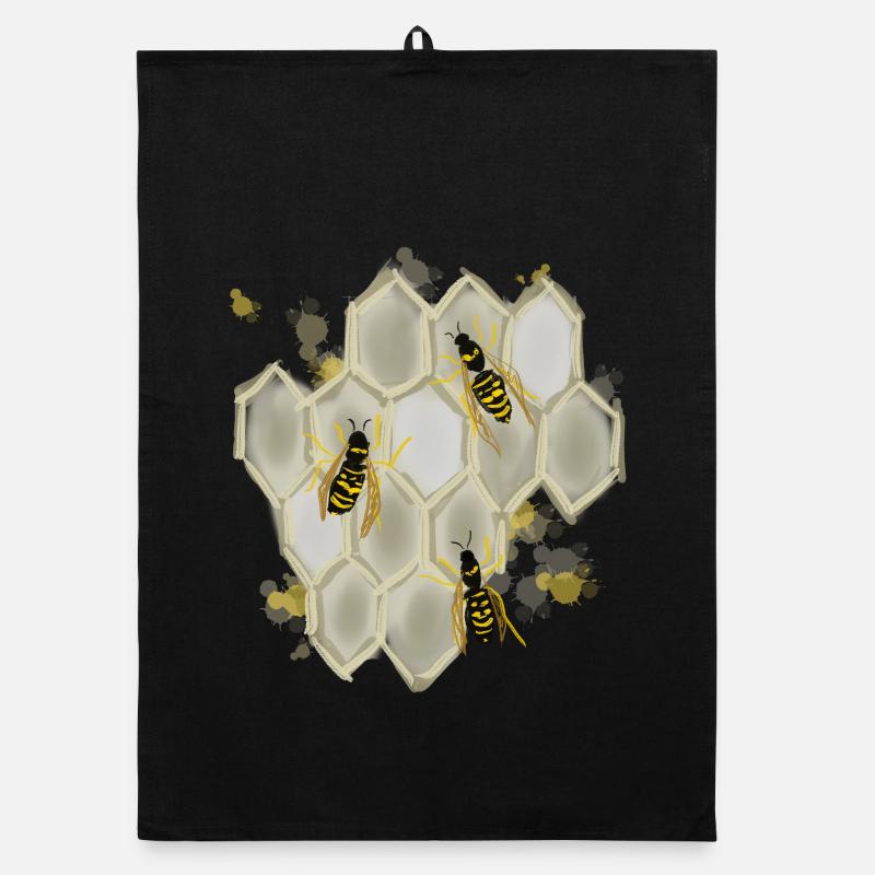 Wasps Organic dish towel