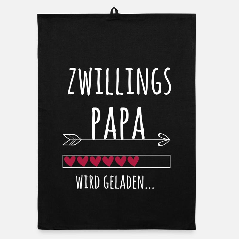 werdender Papa Zwillinge Schwangerschaft Geschenk Organic Geschirrtuch